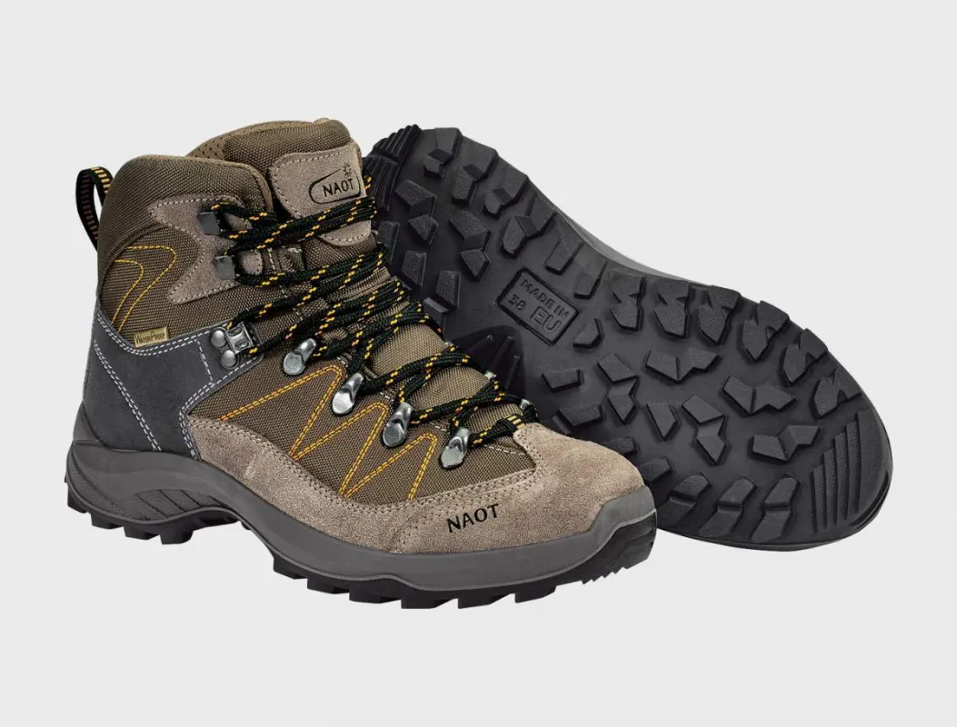 Naot Women's Navigate Brown Tan Hiking Boot sold by Orleans Shoe Co.