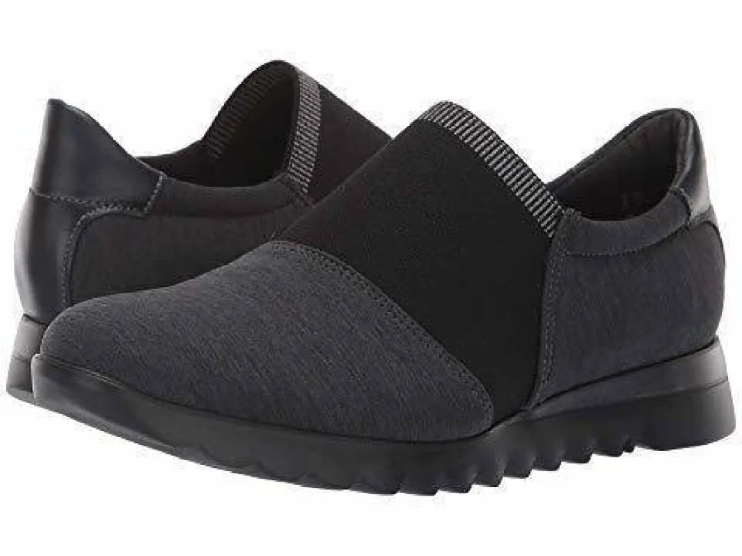 Munro Women's KJ Grey Fabric Gore Slip-On Sneaker made by Munro