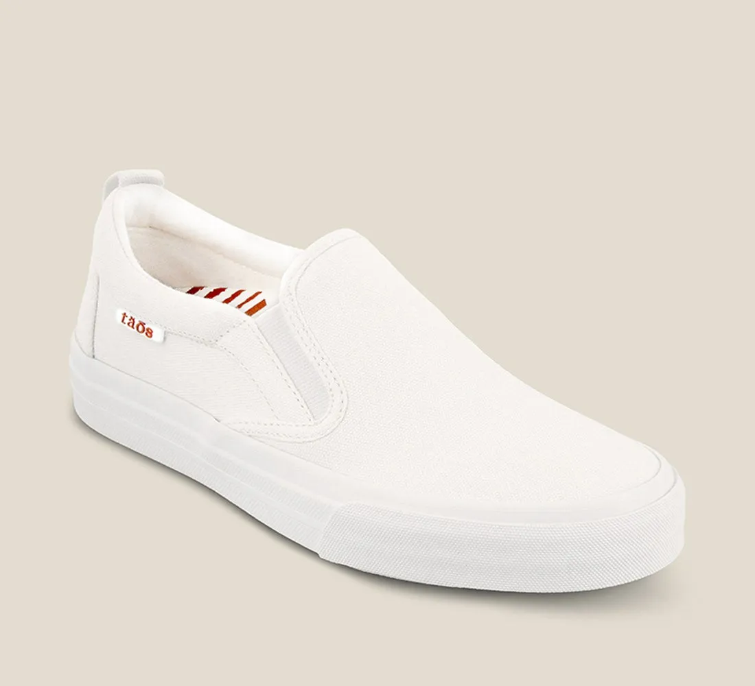 Taos Women's Rubber Soul White Slip-On sold by Orleans Shoe Co.
