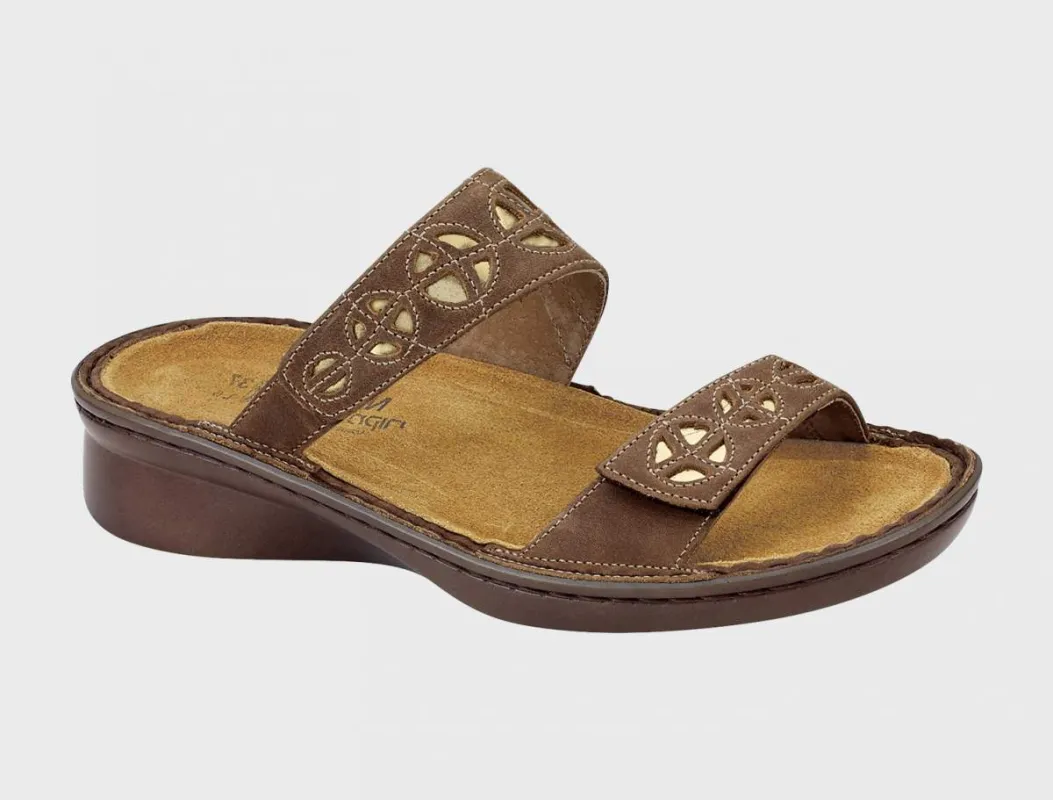 Naot Cornet Dress Sandal Brown sold by Orleans Shoe Co.