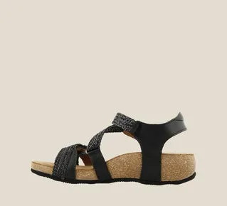 Taos Trulie Wedge Sandal Black sold by Orleans Shoe Co. product image thumbnail 4
