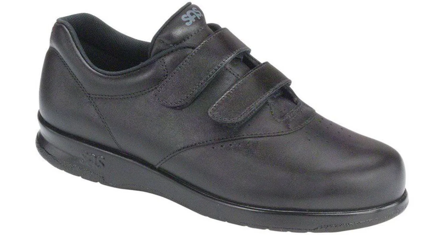 SAS Women's Me Too Black Double Strap Hook and Loop Shoe sold by Orleans Shoe Co.