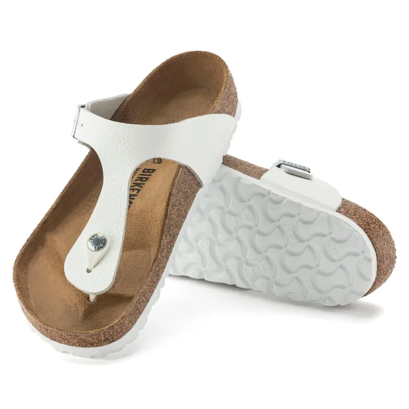 Birkenstock Women's Gizeh Leather White 1024328 sold by Orleans Shoe Co.