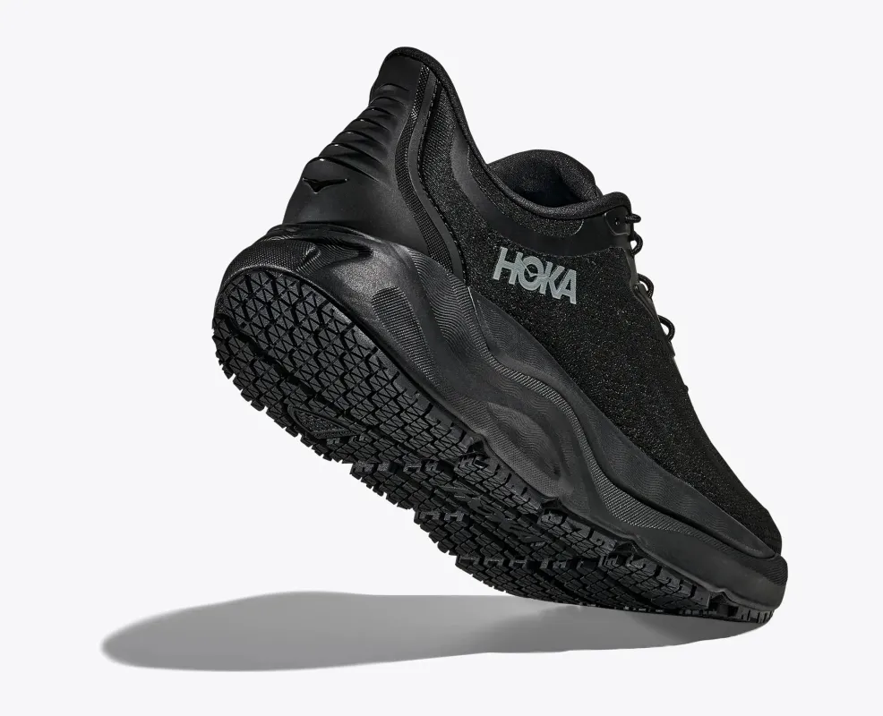 Hoka Women's Arahi Slip Resistant Black Black sold by Orleans Shoe Co.