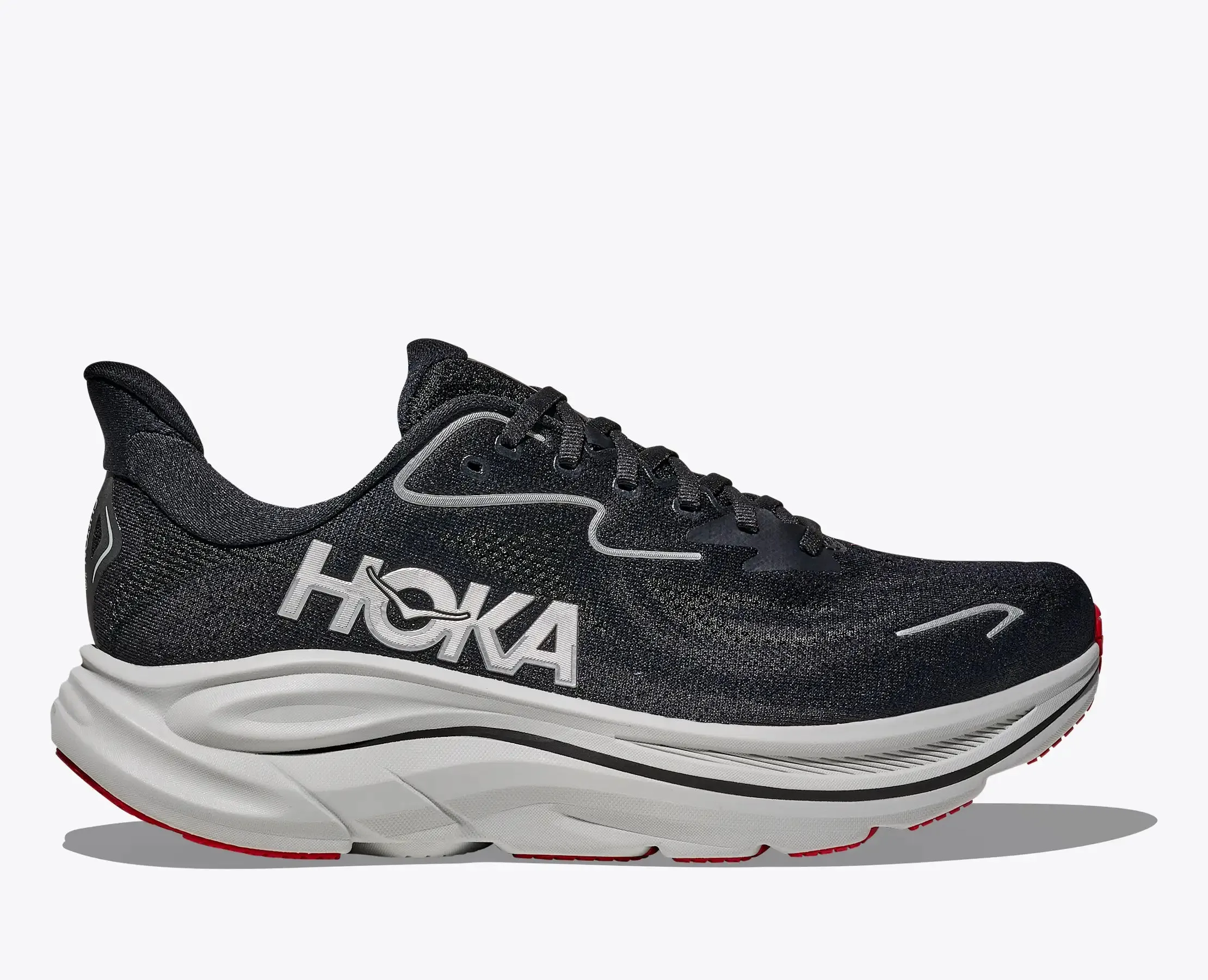 Hoka Men's Clifton 10 Black Silver sold by Orleans Shoe Co. product image thumbnail 2