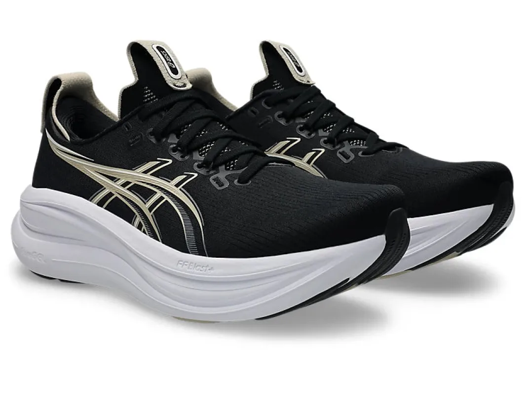Asics Men's Gel Nimbus 28 Black Feather Grey made by Asics