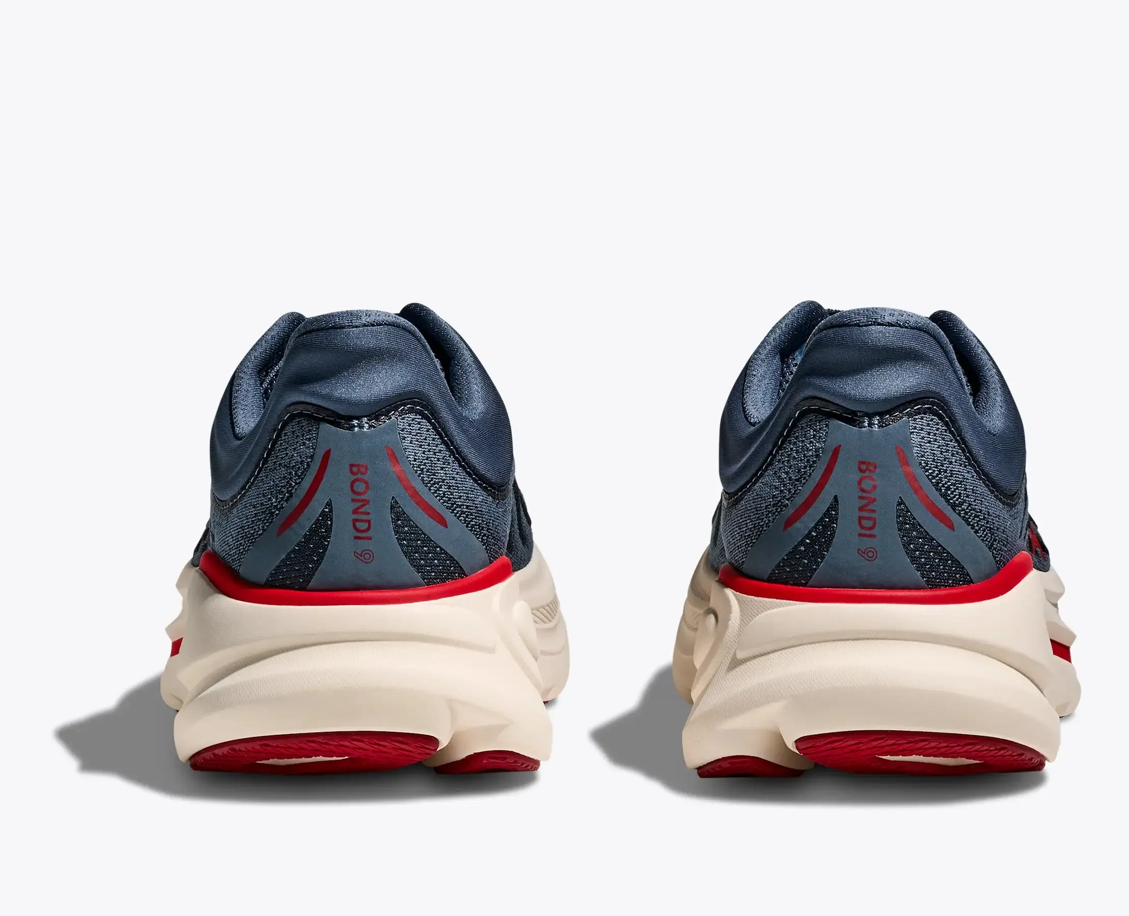 Hoka Men's Bondi 9 Thunder Cloud Vermillion sold by Orleans Shoe Co. product image thumbnail 5