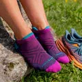 Darn Tough Vermont Women's Run No Show Tab Cushioned Ultra Lightweight Running Socks Blackberry 1047 sold by Orleans Shoe Co. product image thumbnail 2