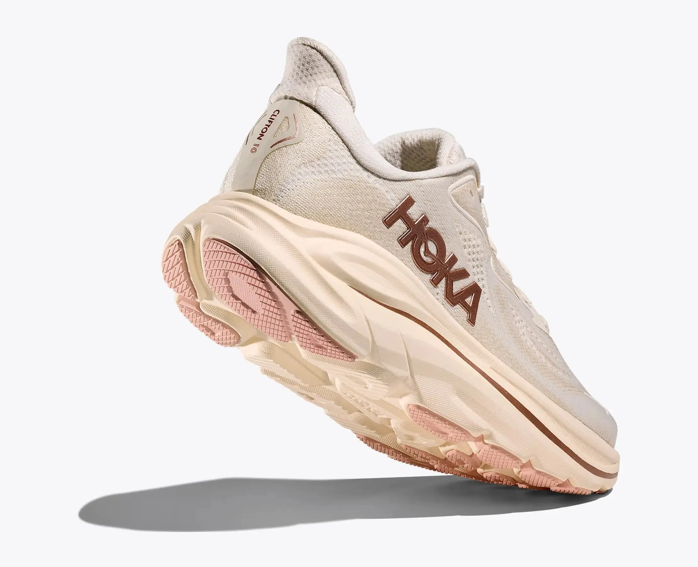 Hoka Women's Clifton 10 Alabaster Rose Gold sold by Orleans Shoe Co.