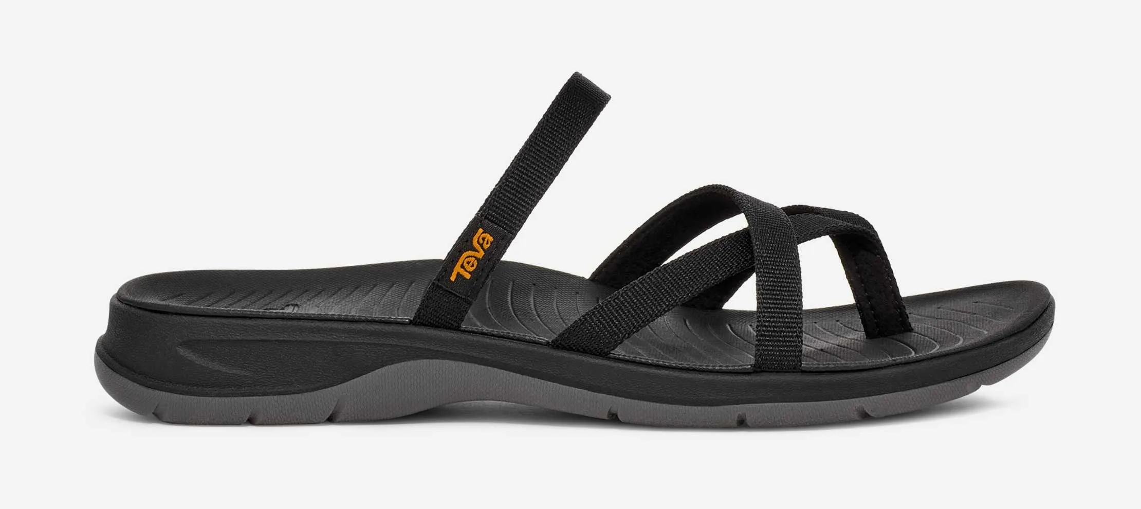 Teva Women's TirraTraveler Flip Black sold by Orleans Shoe Co.