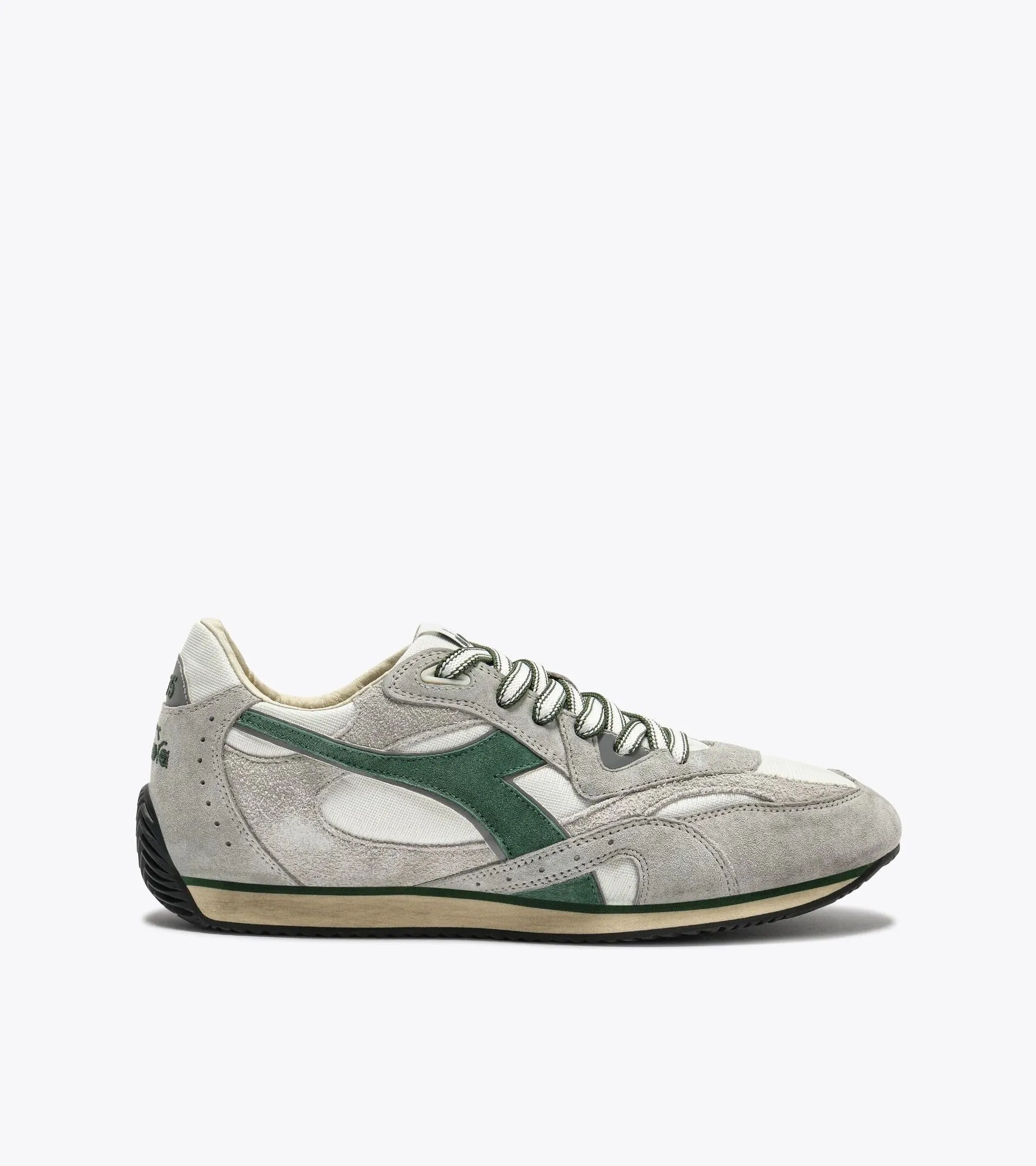 Diadora Heritage Men's Equipe Revenge Used White Gray Limestone sold by Orleans Shoe Co.