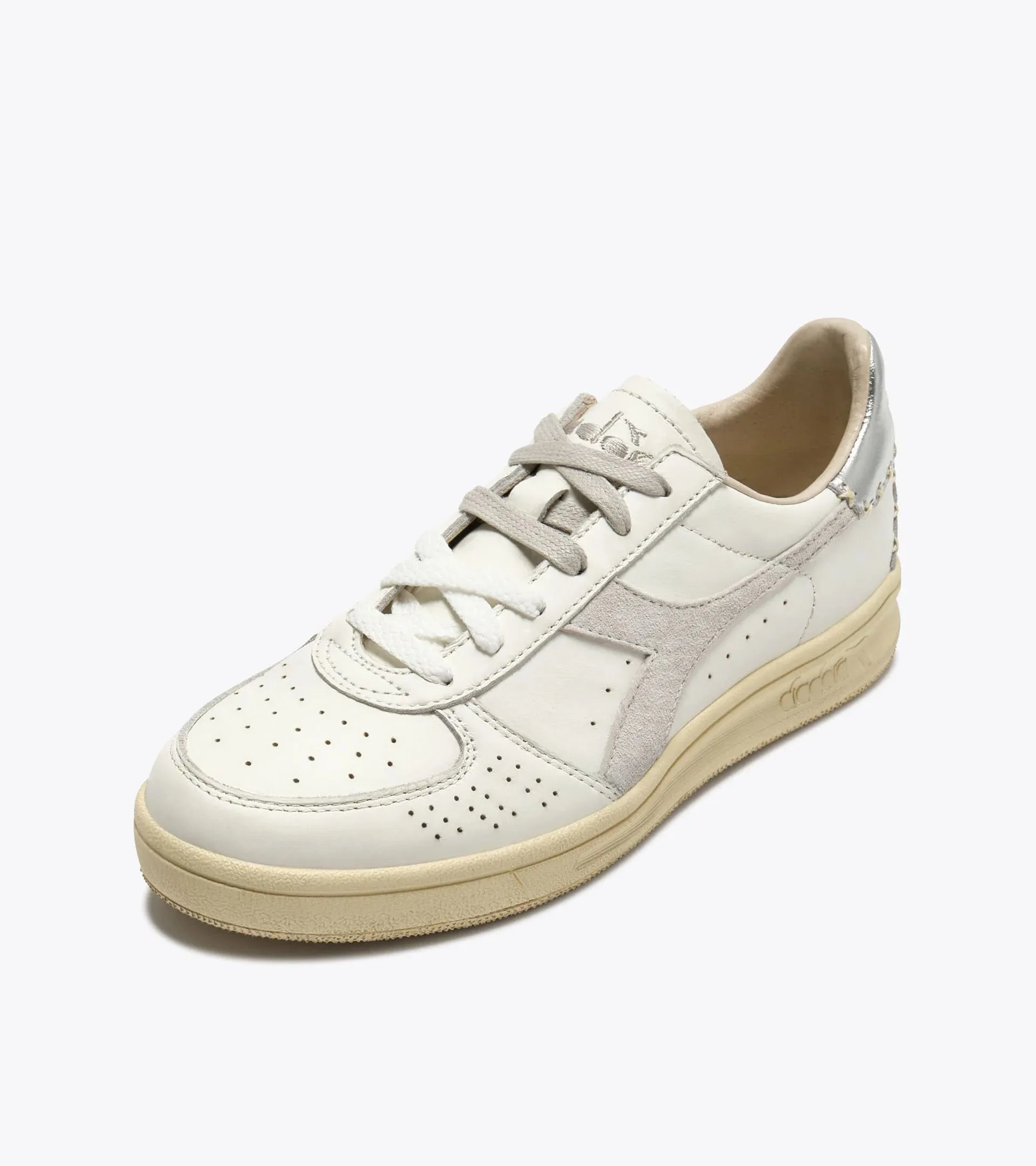 Diadora Heritage Women's B.Elite X-Stitch White Silver sold by Orleans Shoe Co. product image thumbnail 2
