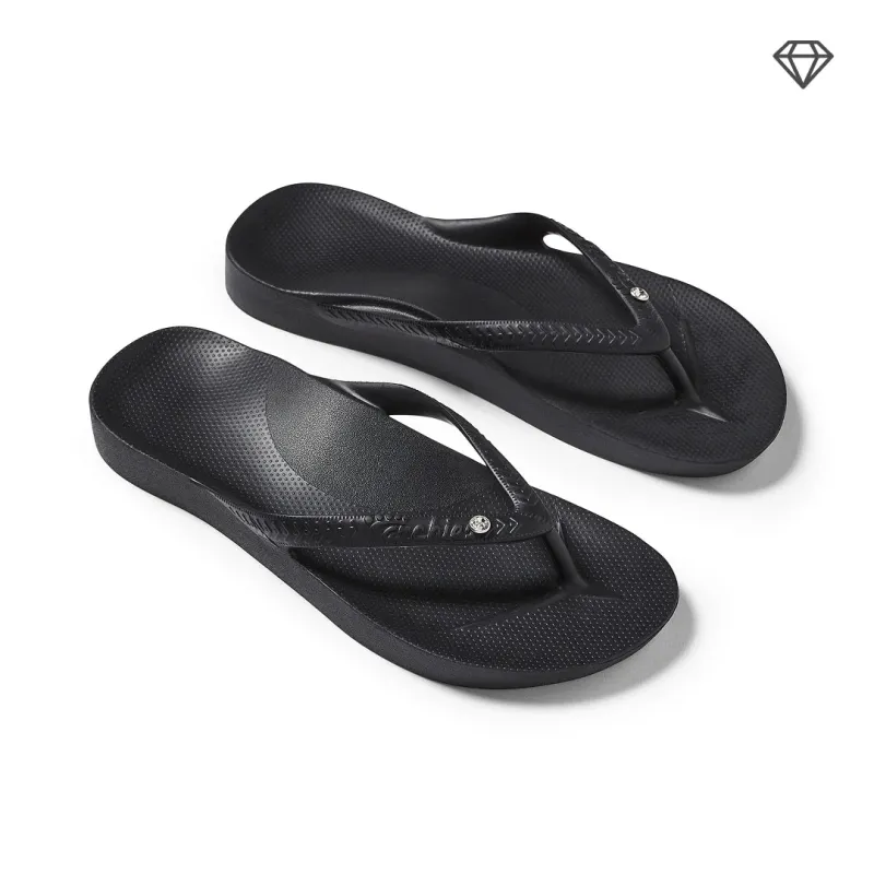 Archies Arch Support Flip Flops Black Crystal made by Archies