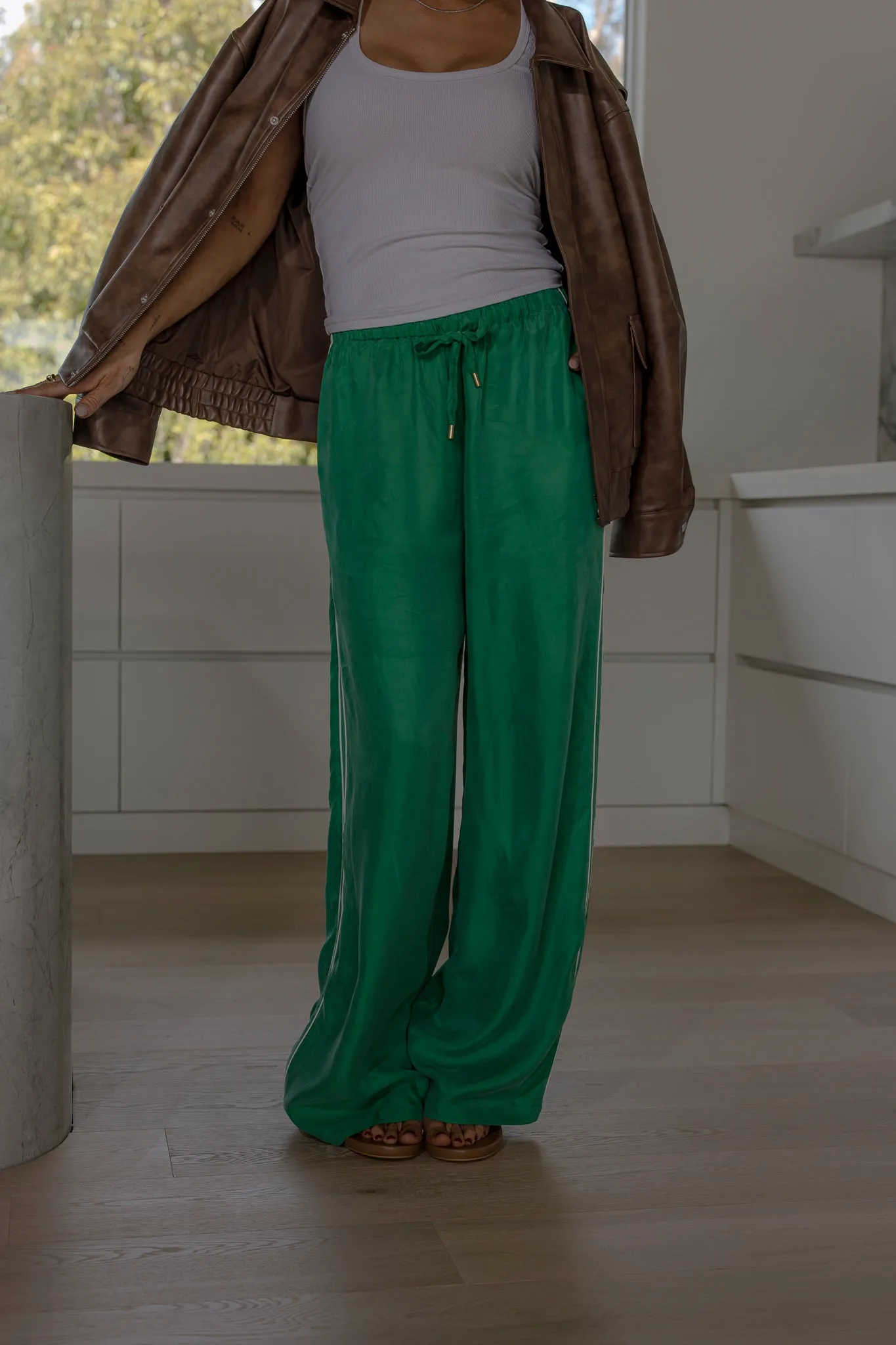 Annabelle Cupro Pant - Apple Green sold by RAEF product image thumbnail 4