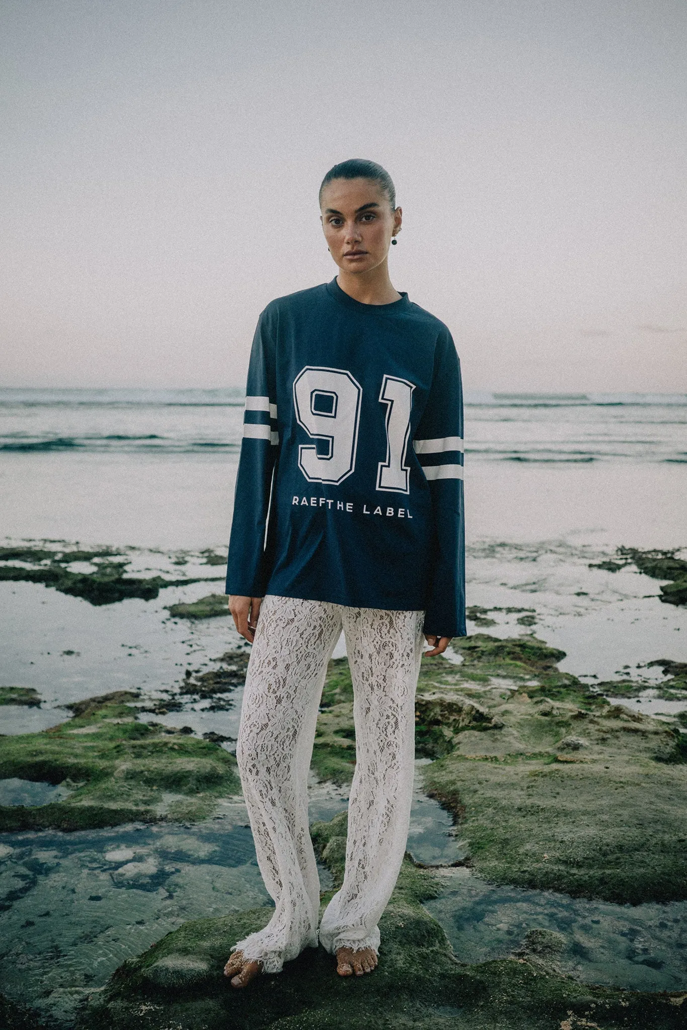 Jersey 91 Longsleeve Top - Navy sold by RAEF