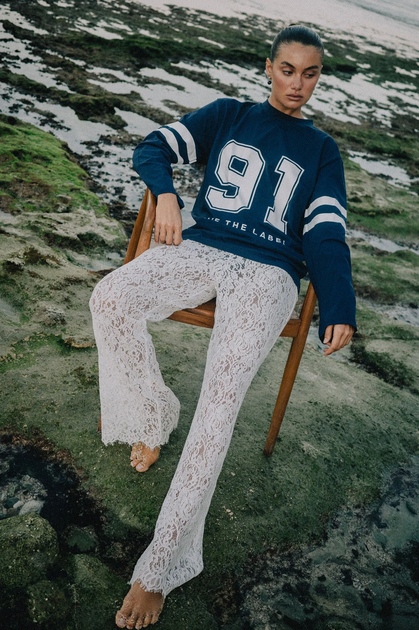 Jersey 91 Longsleeve Top - Navy sold by RAEF product image thumbnail 2