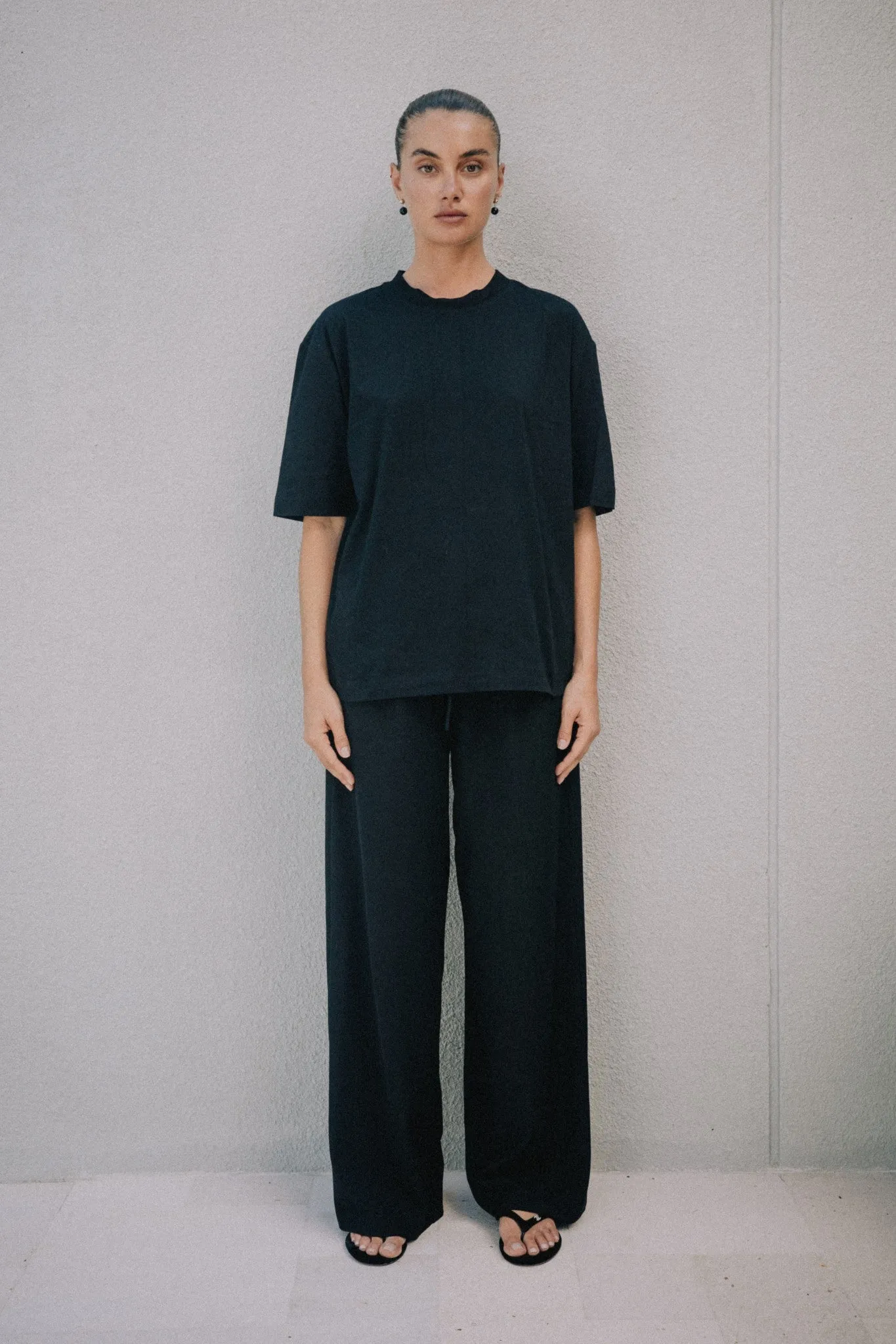 Ella Boyfriend Tee - Black sold by RAEF