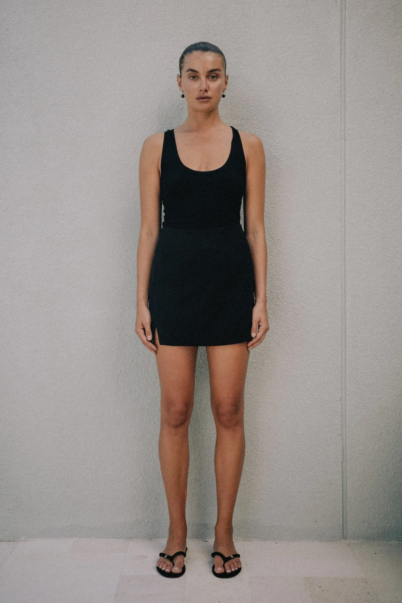 Mia Ribbed Tank - Black sold by RAEF product image thumbnail 2