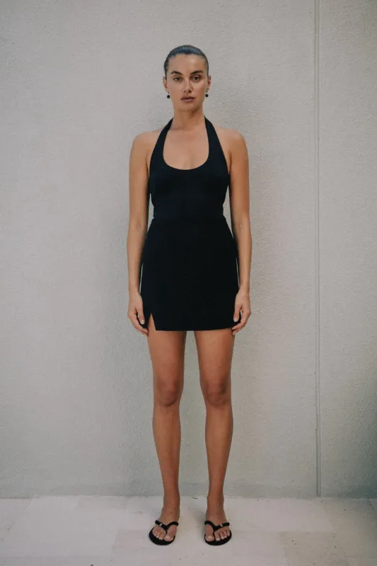 Tessa Halter Tank - Black sold by RAEF