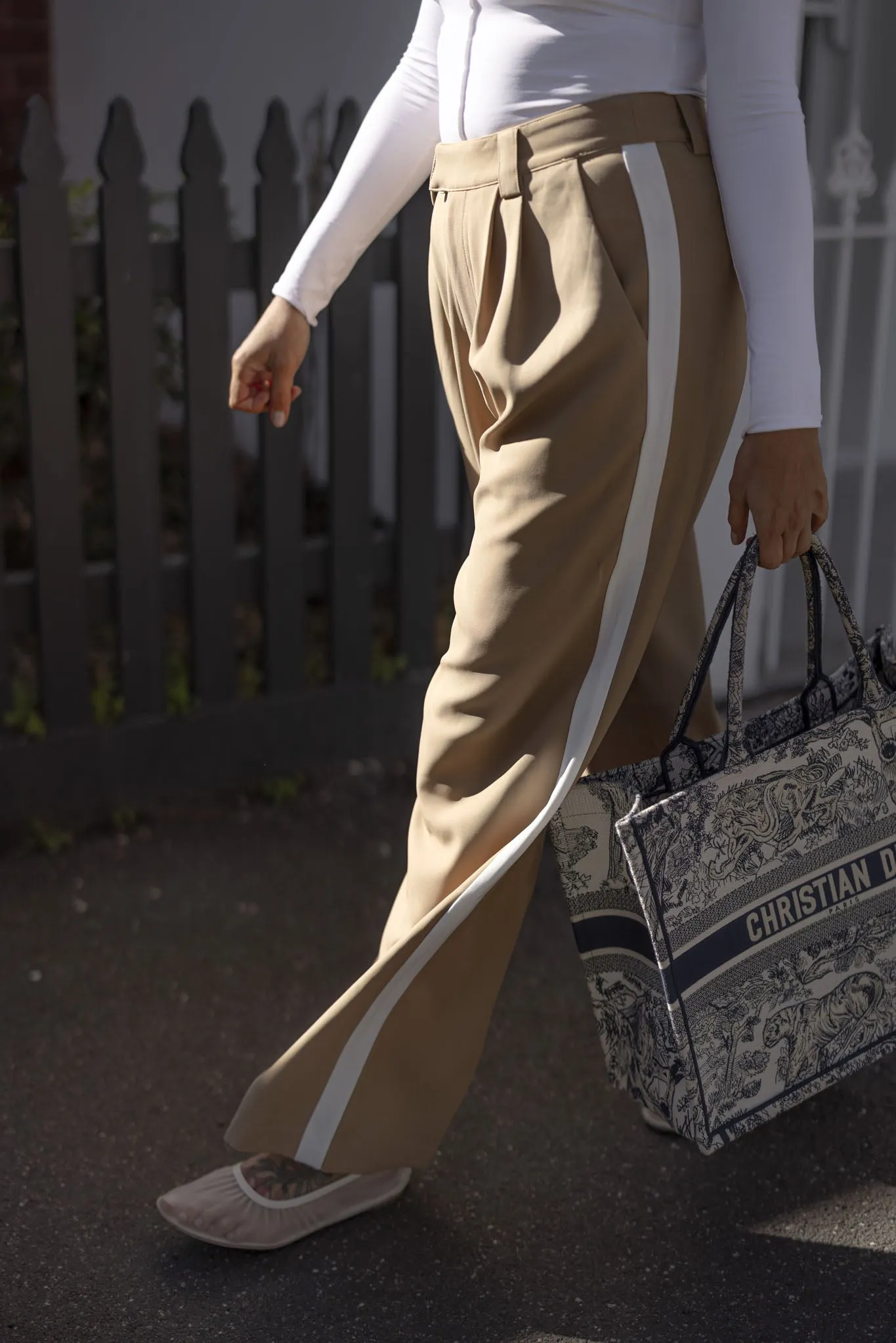 Addison Trouser - Camel/White sold by RAEF product image thumbnail 3