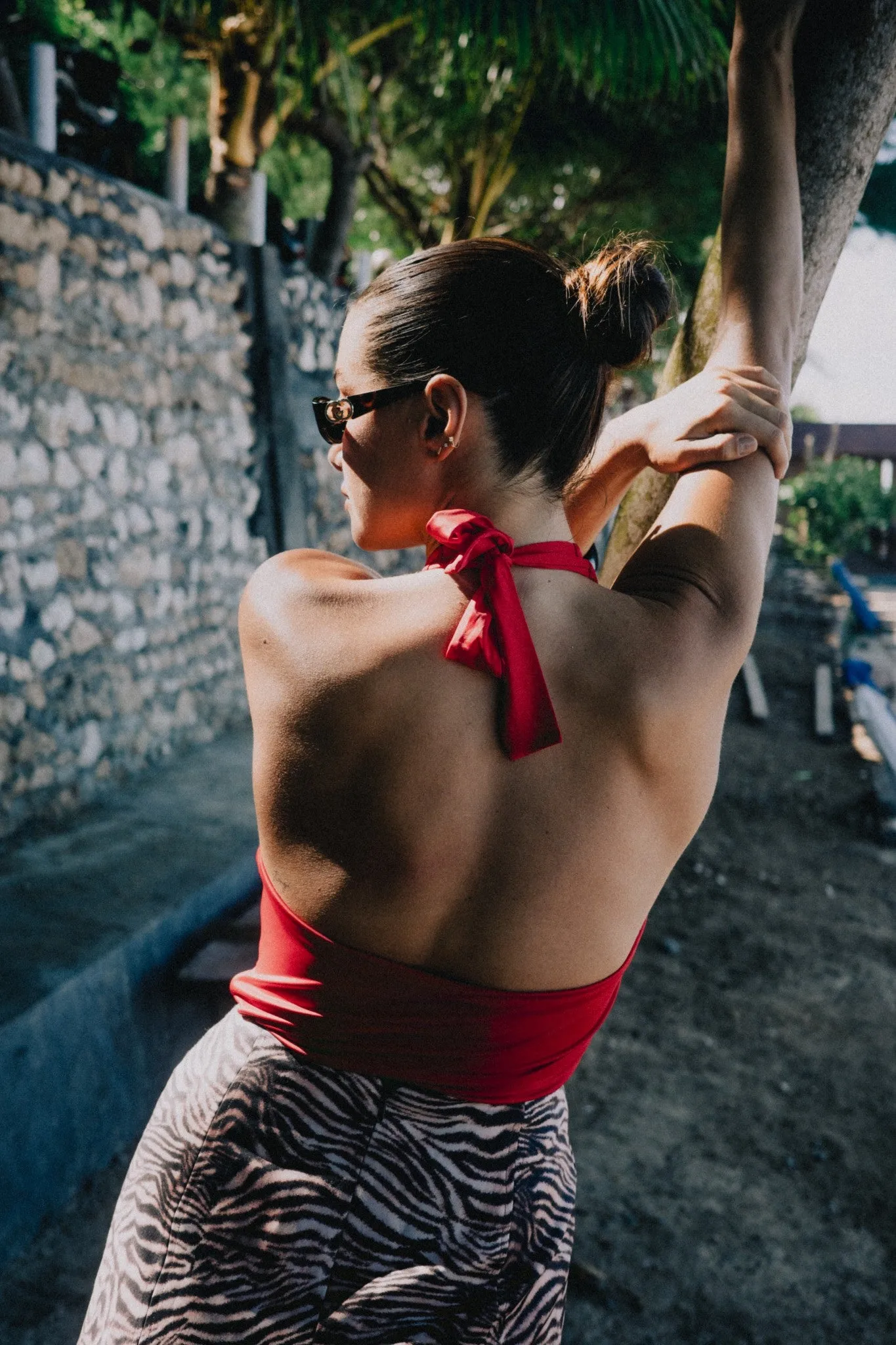 Ariana High Neck Tank - Ruby Red sold by RAEF product image thumbnail 3