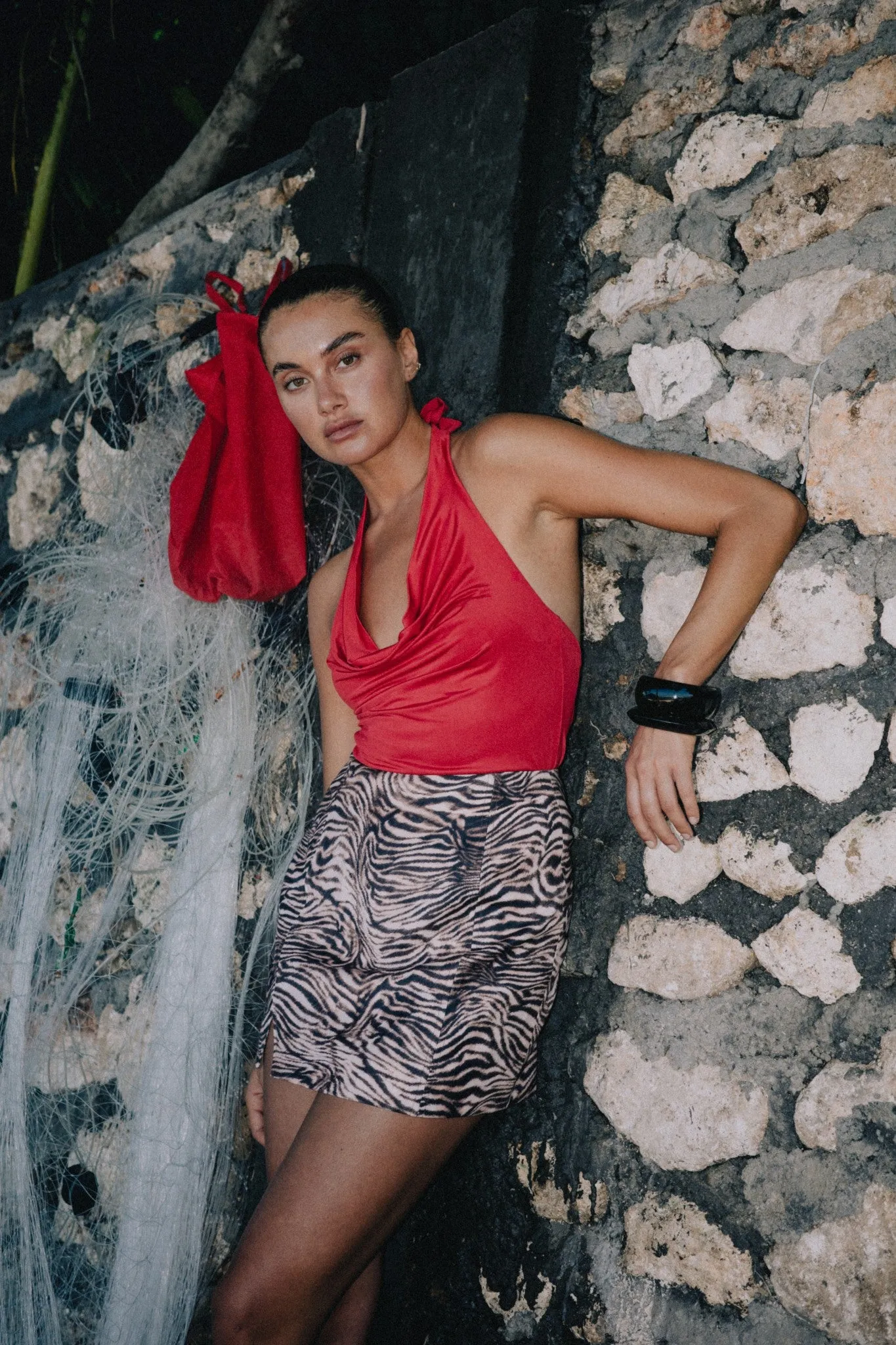 Ariana High Neck Tank - Ruby Red sold by RAEF product image thumbnail 5