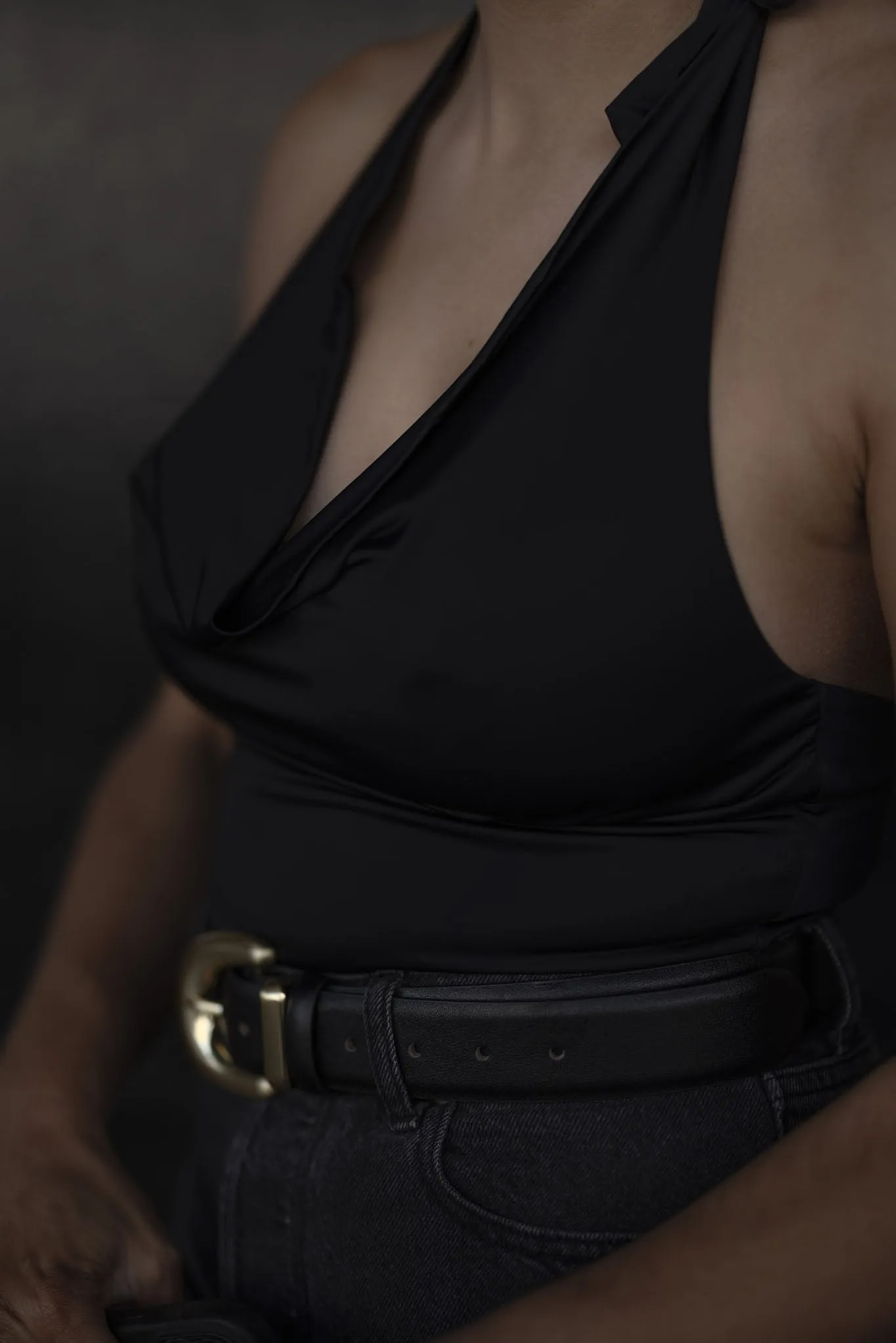 Ariana High Neck Tank - Black sold by RAEF product image thumbnail 4