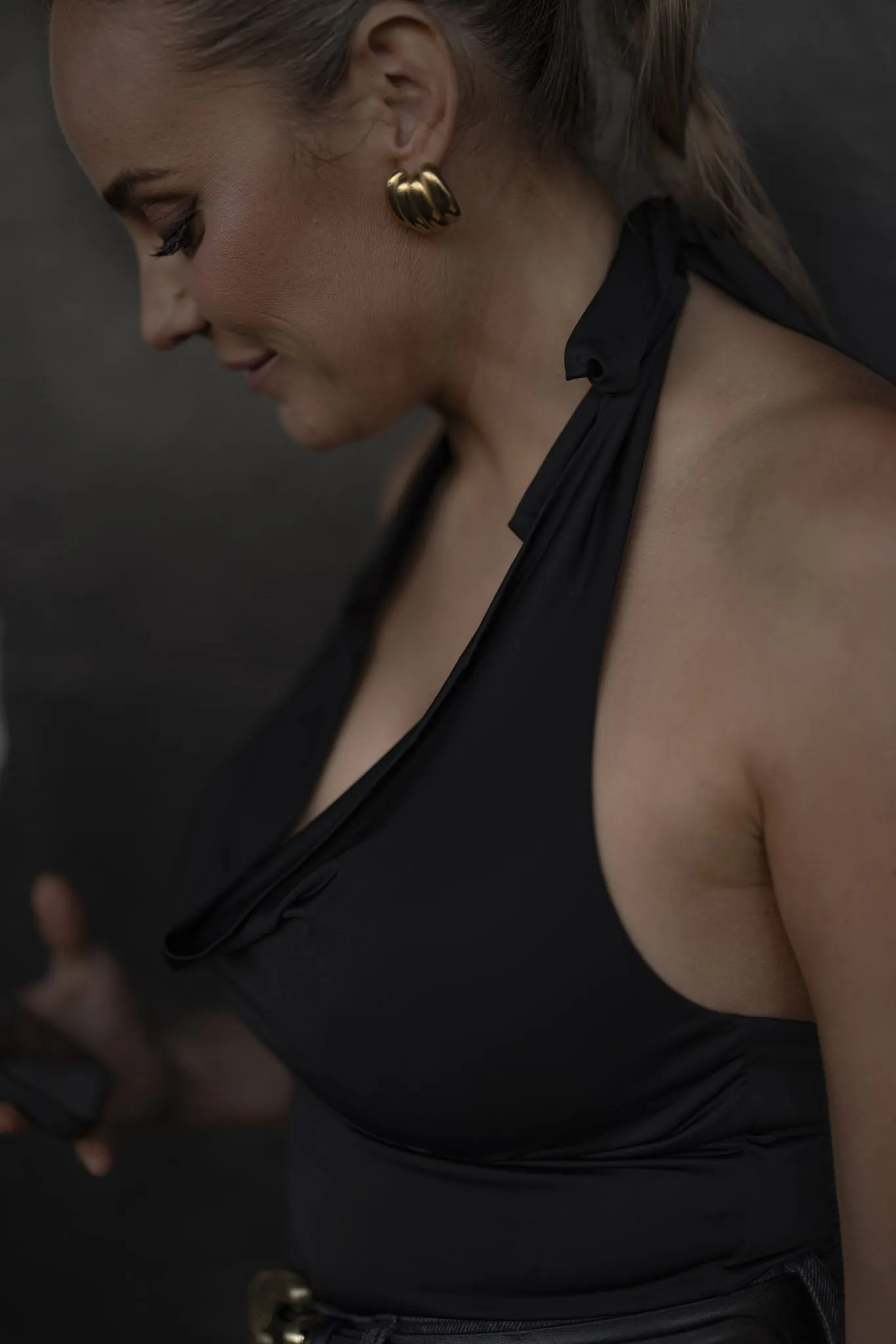 Ariana High Neck Tank - Black sold by RAEF product image thumbnail 3