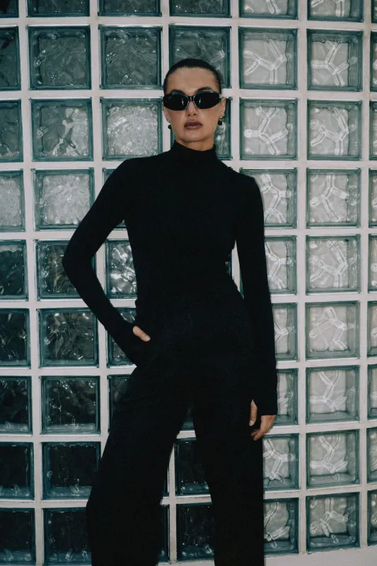 Isla Jacquard Trouser - Black sold by RAEF