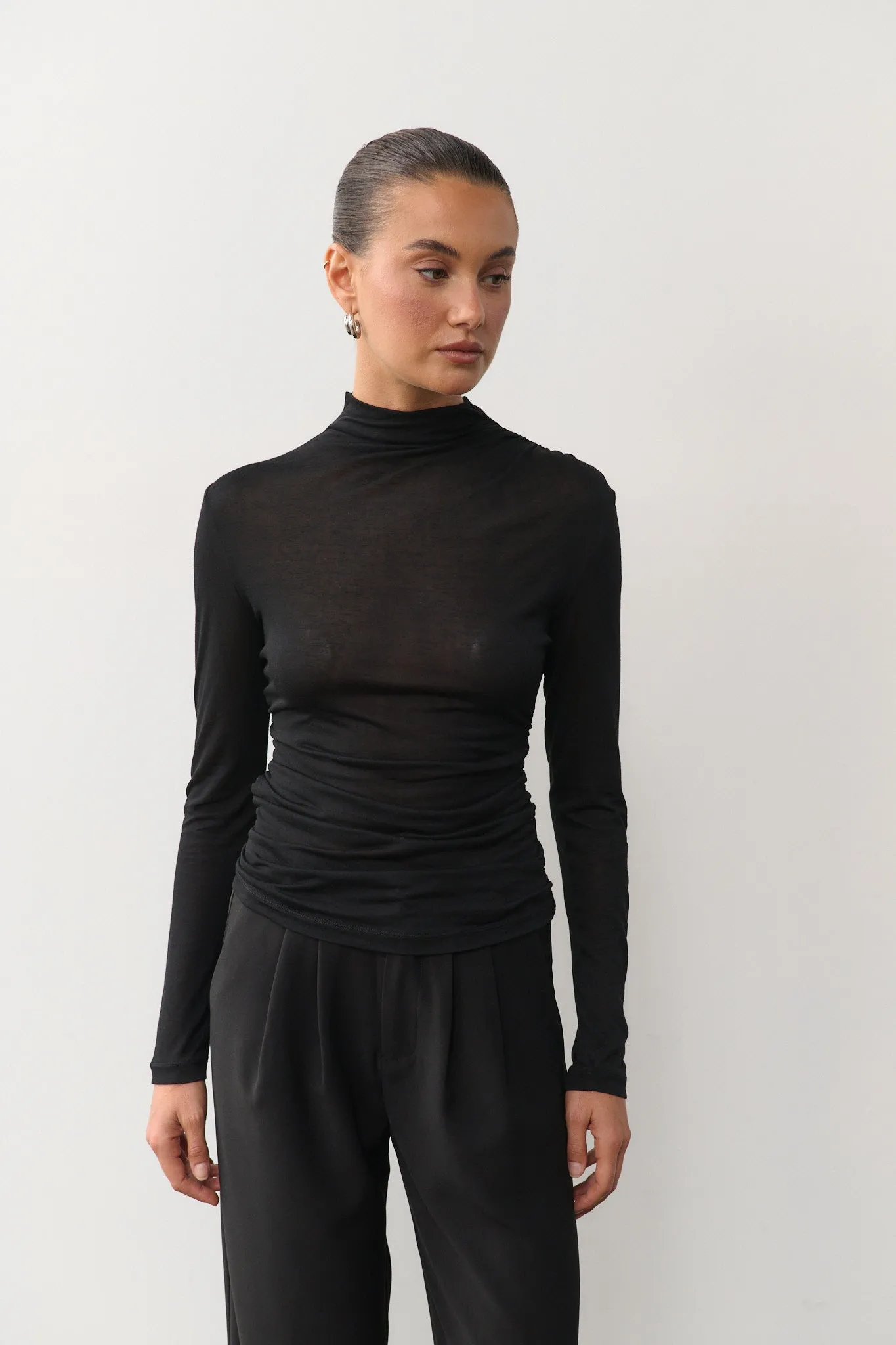Monica Longsleeve Top - Black sold by RAEF product image thumbnail 5
