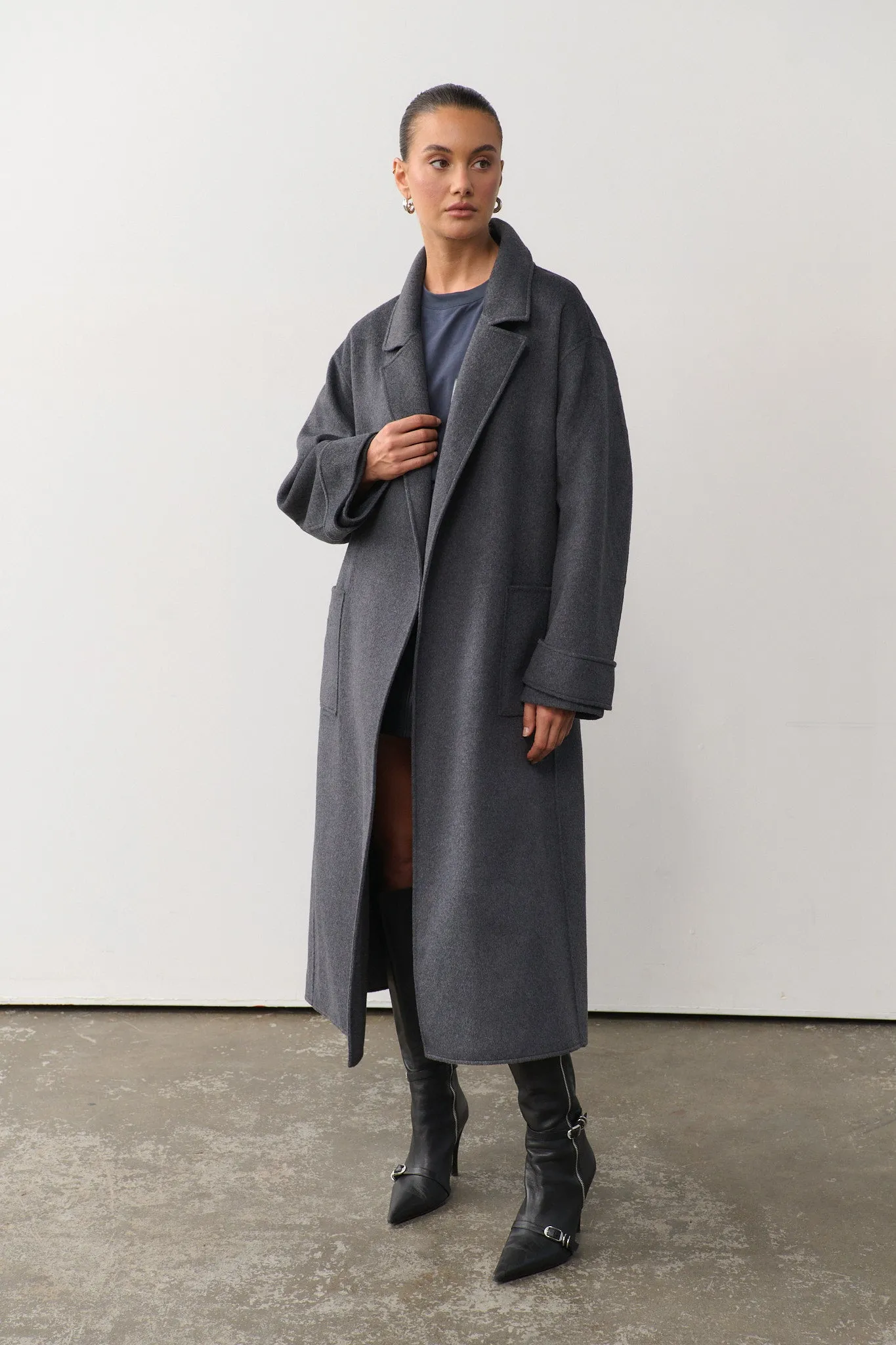 Sylvie Oversized Coat - Charcoal sold by RAEF product image thumbnail 4