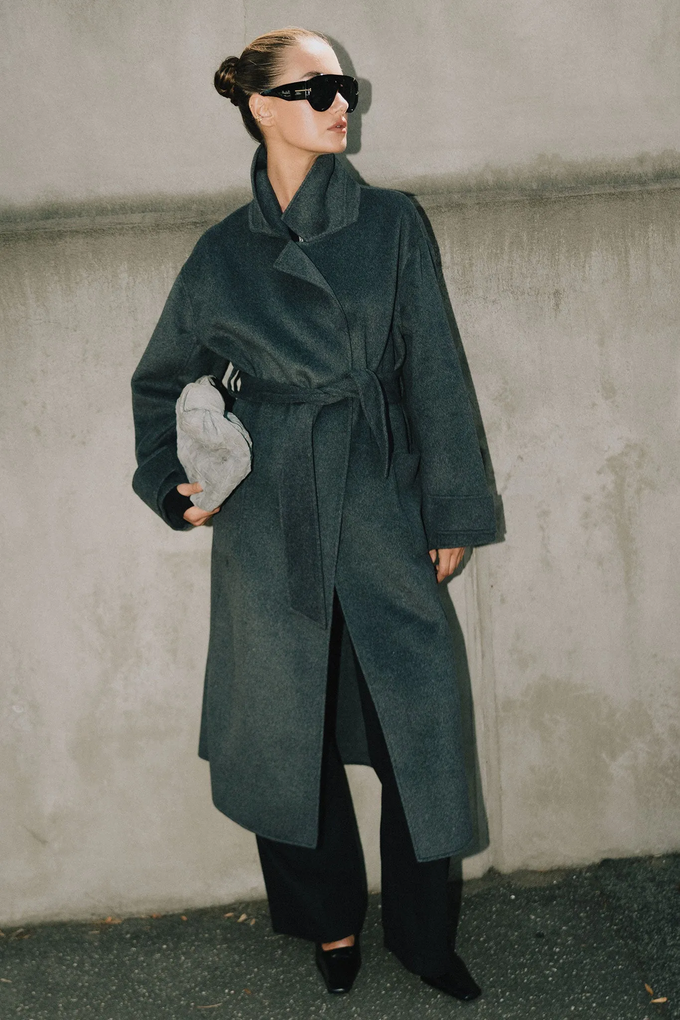Sylvie Oversized Coat - Charcoal sold by RAEF