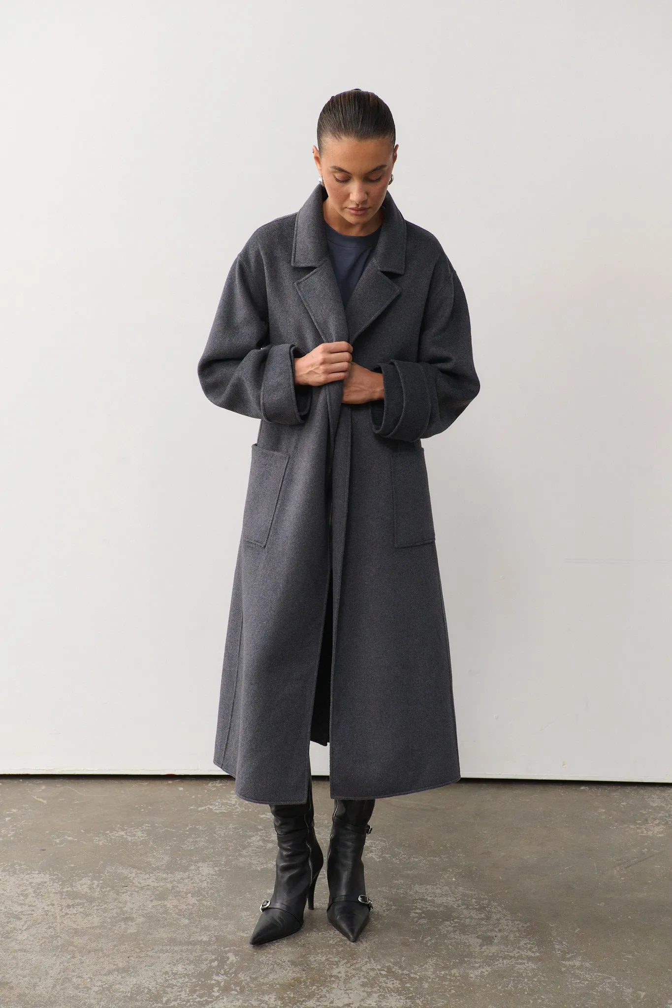 Sylvie Oversized Coat - Charcoal sold by RAEF product image thumbnail 5