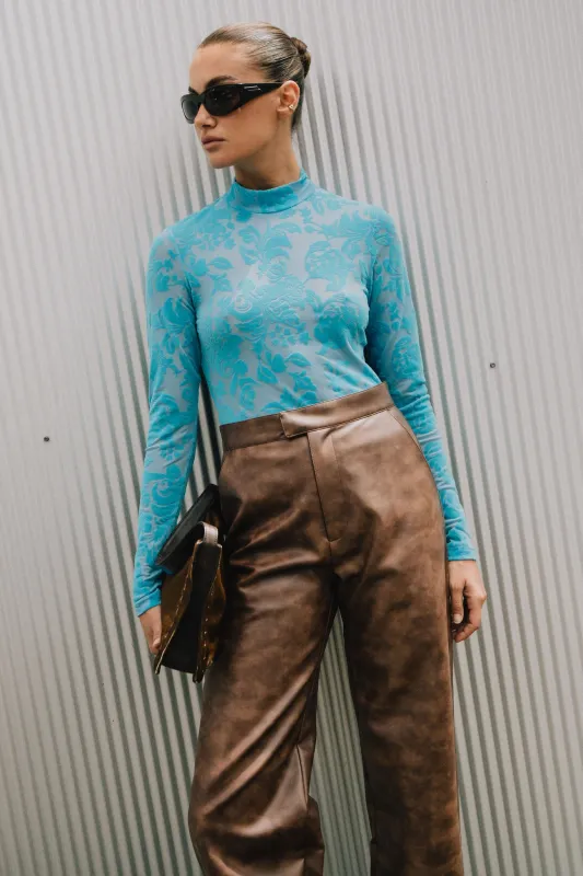 Sasha Vegan Leather Pant - Tan sold by RAEF