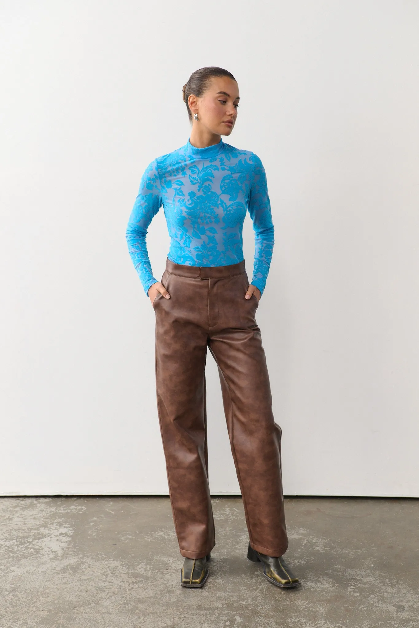 Sasha Vegan Leather Pant - Tan sold by RAEF product image thumbnail 5
