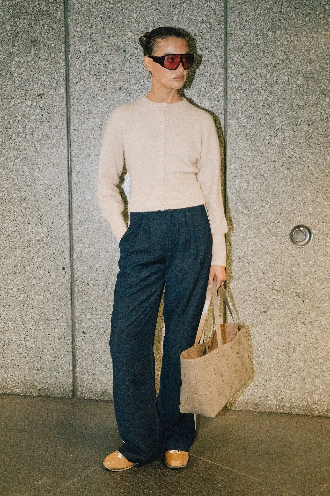 Addison Trouser - Midnight / Camel sold by RAEF