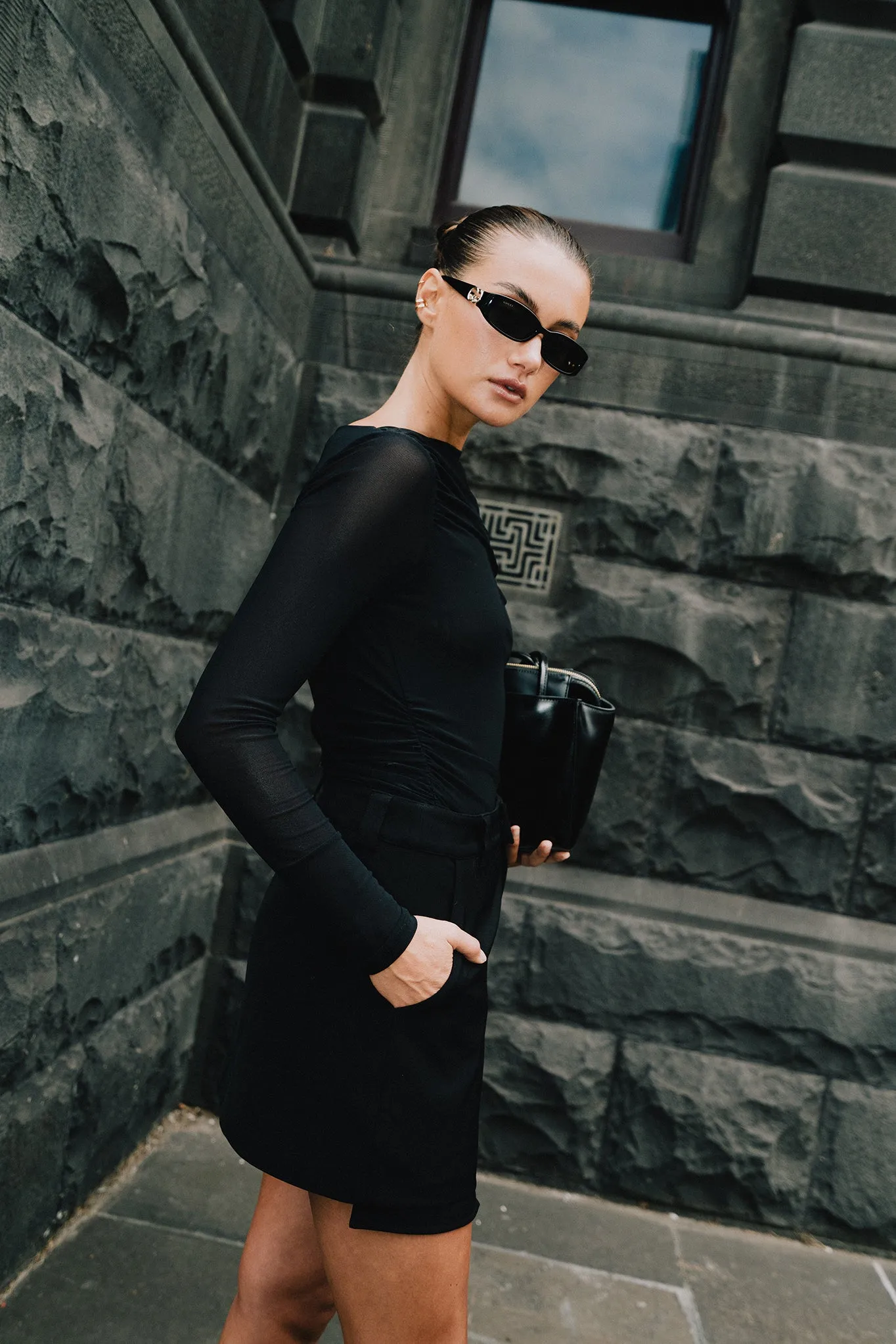 Addison Mini Skirt - Black sold by RAEF product image thumbnail 2