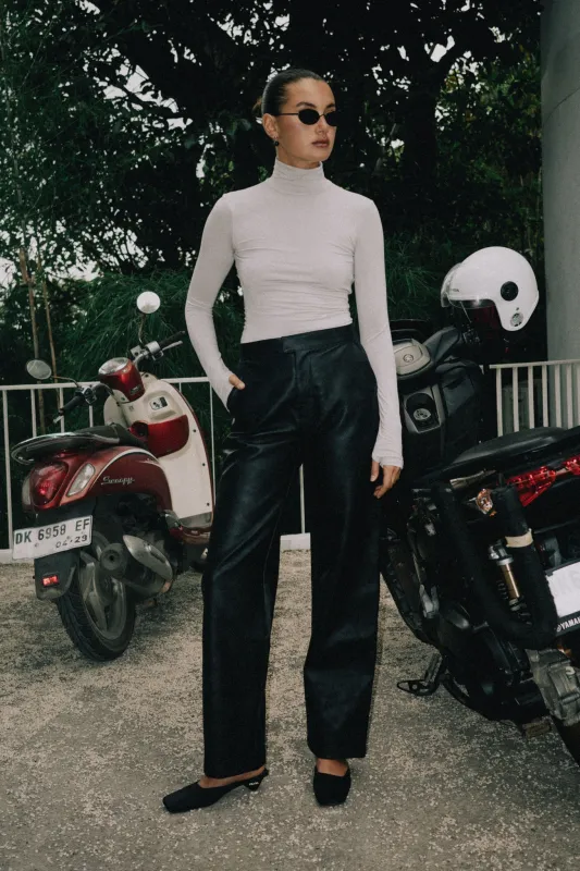 Sasha Vegan Leather Pant - Black sold by RAEF