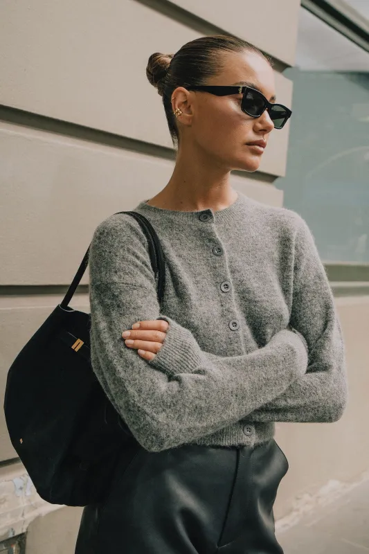 Emma Knit Cardigan - Charcoal sold by RAEF