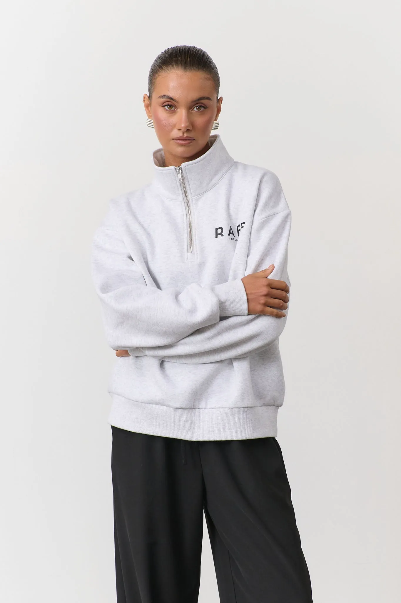 RAEF Brushed Fleece Jumper - Grey Marle sold by RAEF product image thumbnail 2