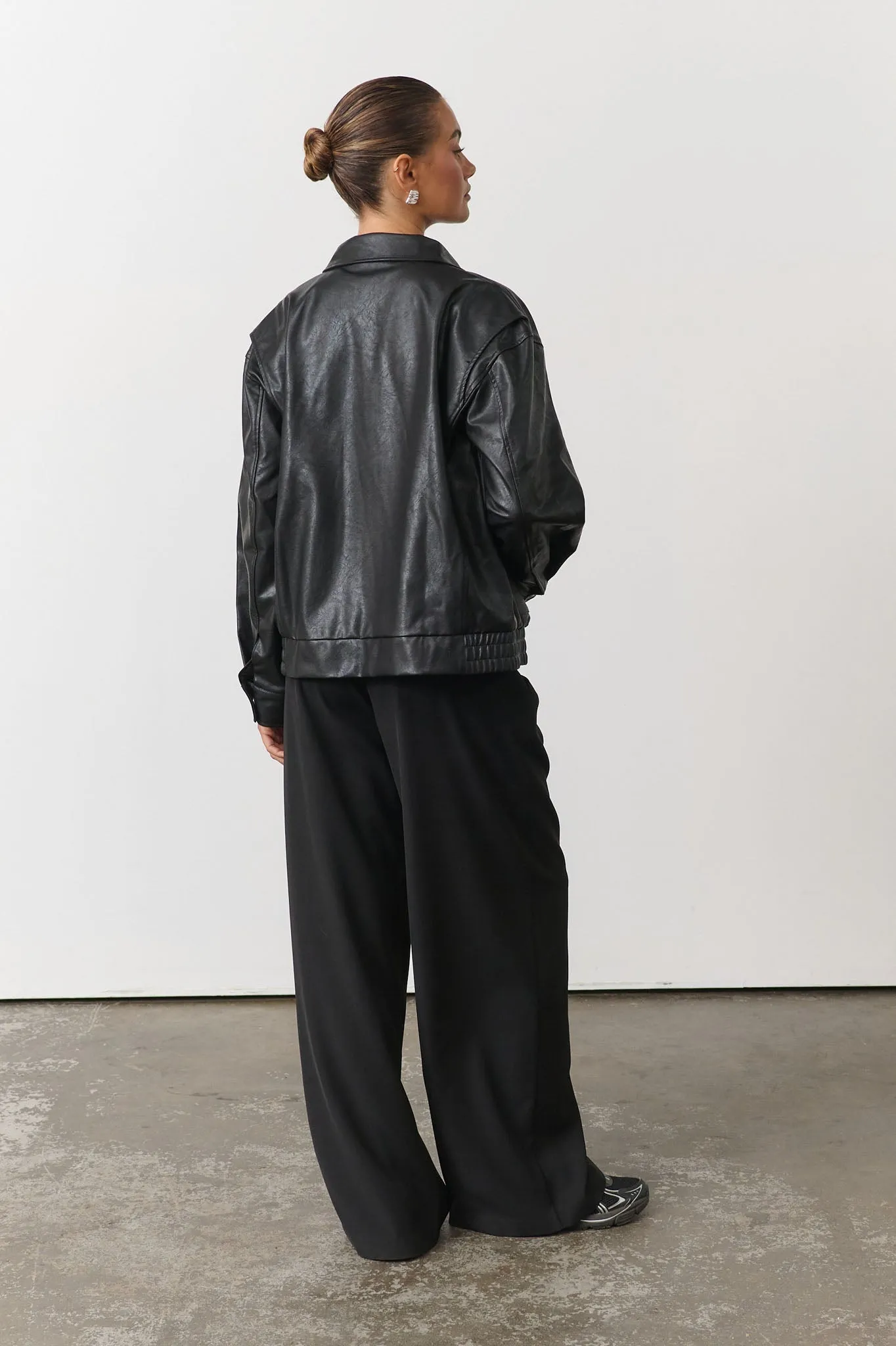 Frankie Vegan Leather Jacket - Black sold by RAEF product image thumbnail 5