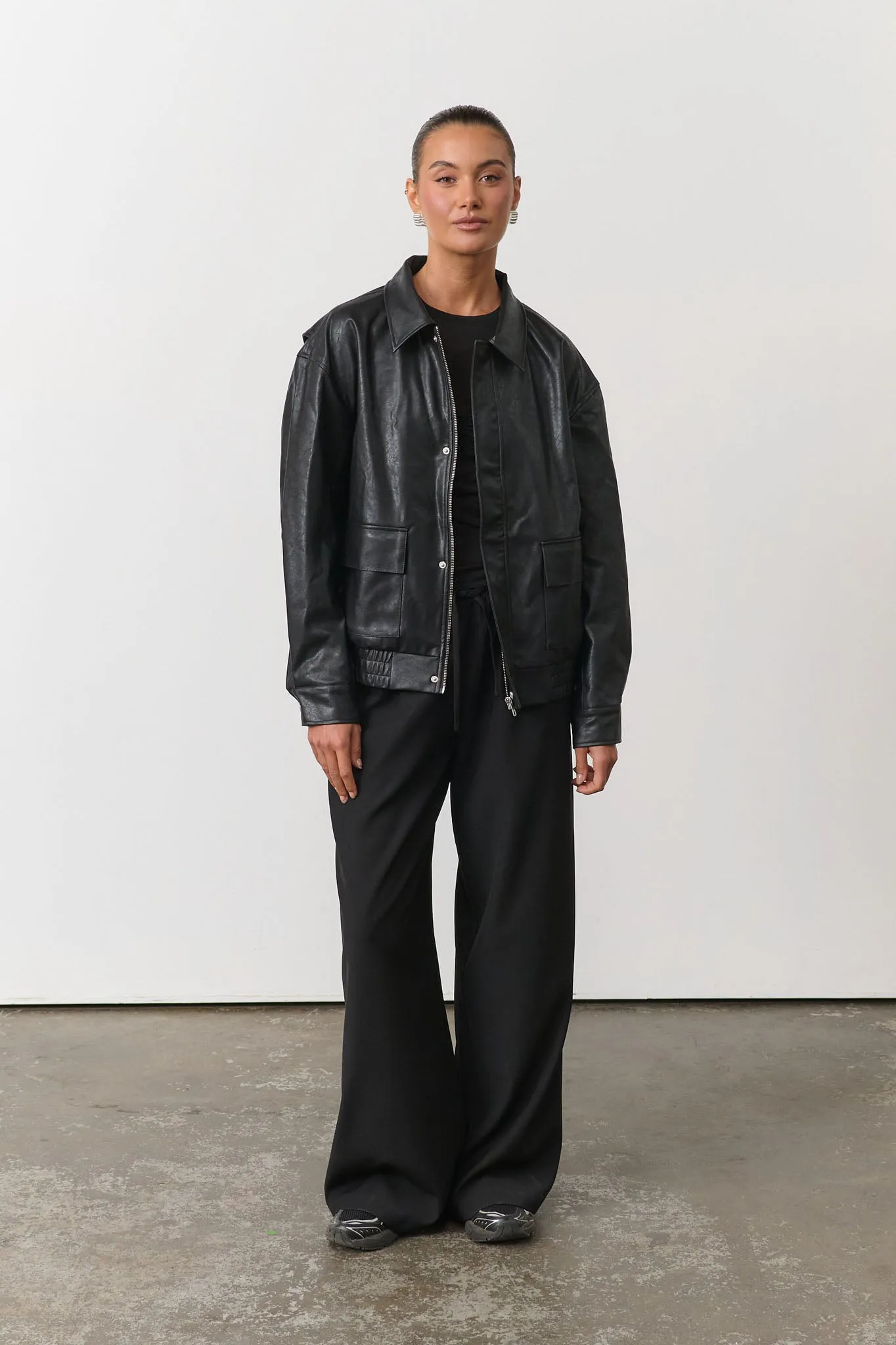 Frankie Vegan Leather Jacket - Black sold by RAEF product image thumbnail 3