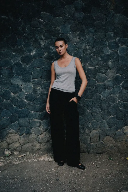 Elsie Relaxed Trouser - Black sold by RAEF