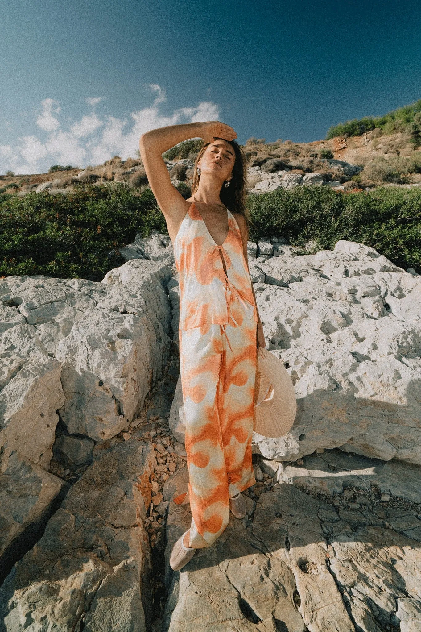 Cameron Satin Summer Pant - Mango Abstract sold by RAEF product image thumbnail 3