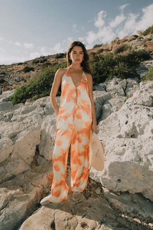 Cameron Satin Summer Pant - Mango Abstract sold by RAEF