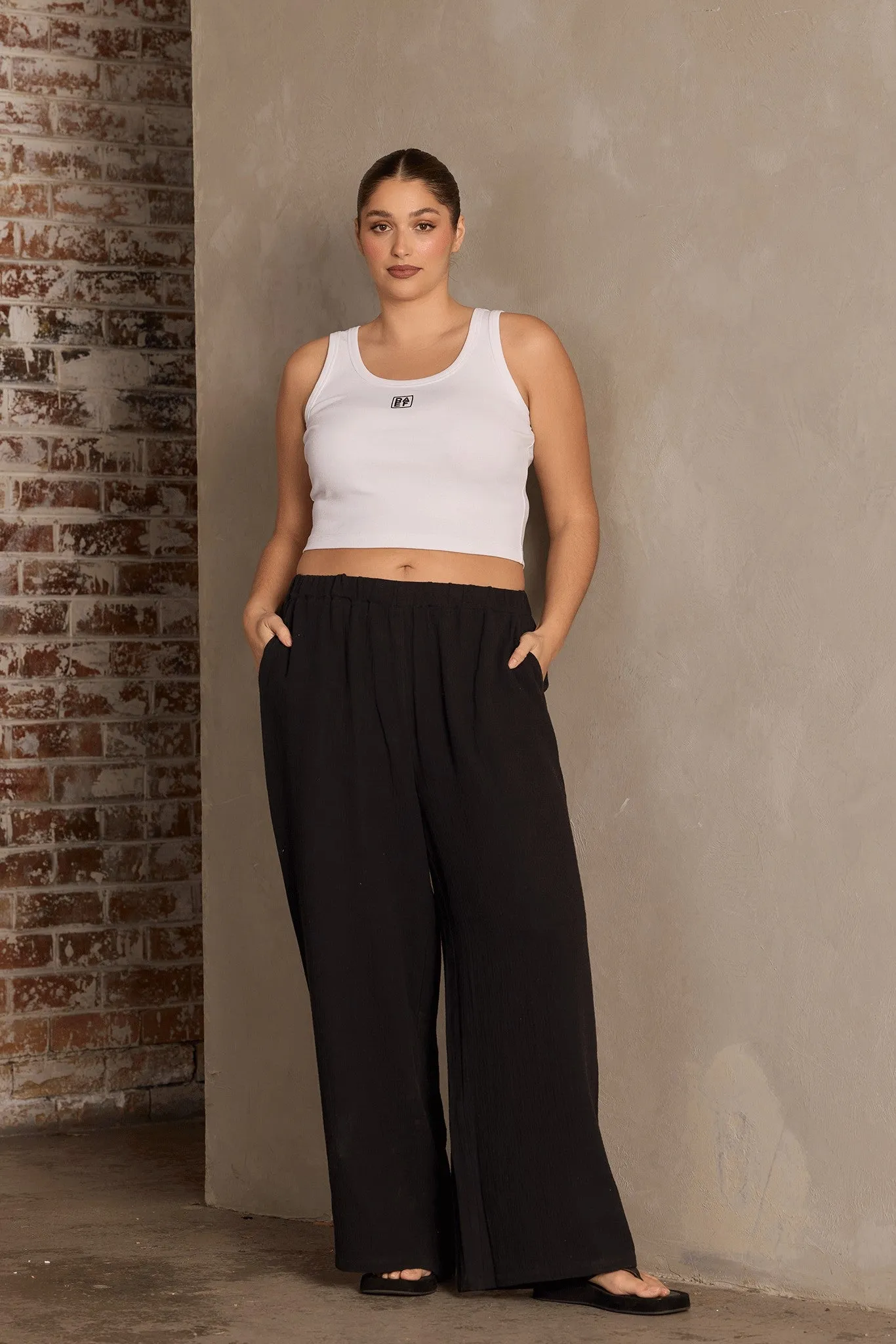 RAEF Cropped Logo Tank - White sold by RAEF product image thumbnail 2