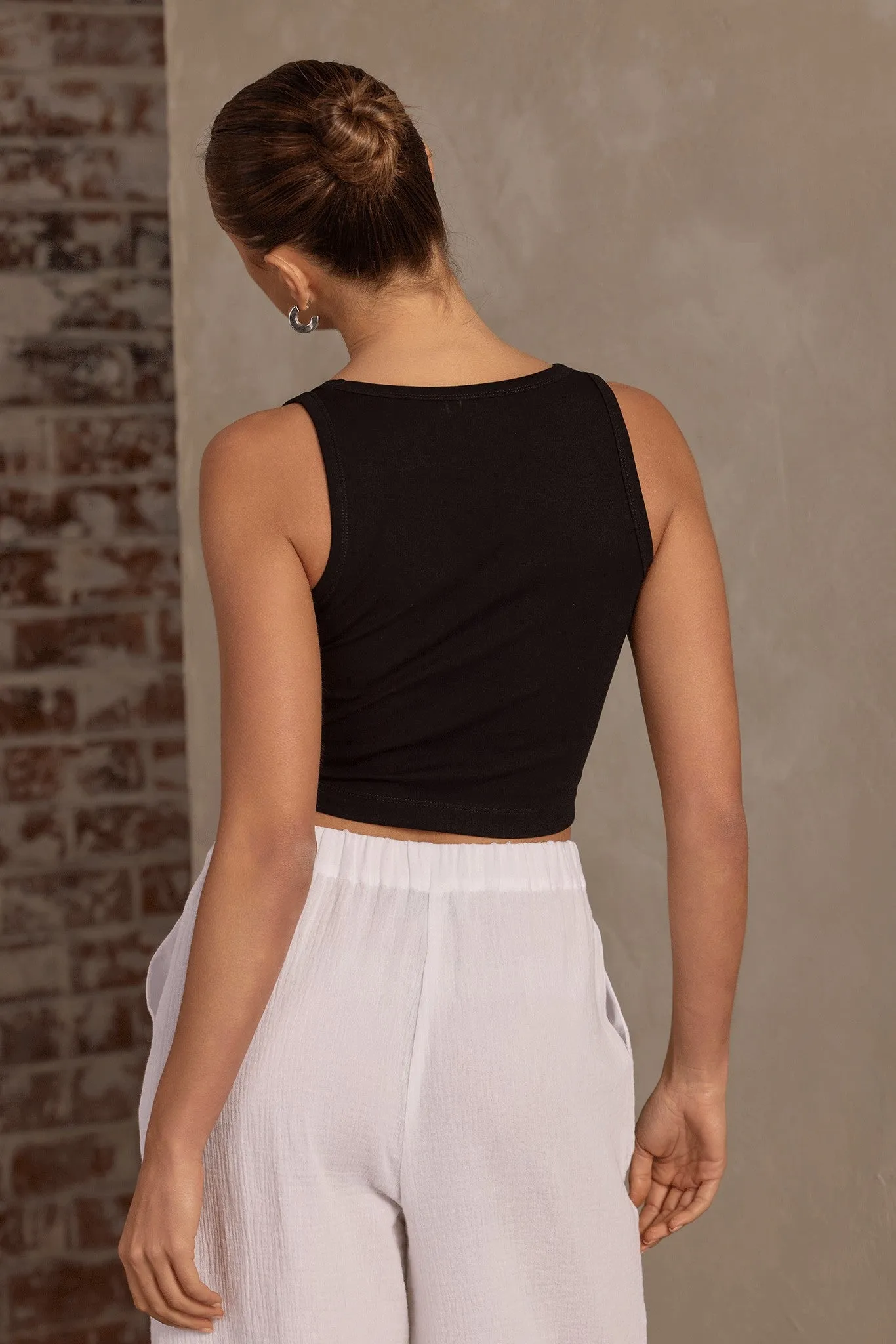 RAEF Cropped Logo Tank - Black sold by RAEF product image thumbnail 5