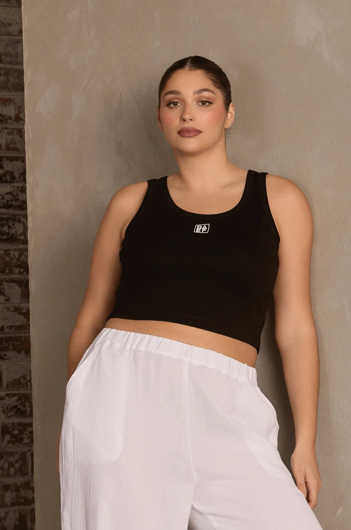 RAEF Cropped Logo Tank - Black sold by RAEF product image thumbnail 2