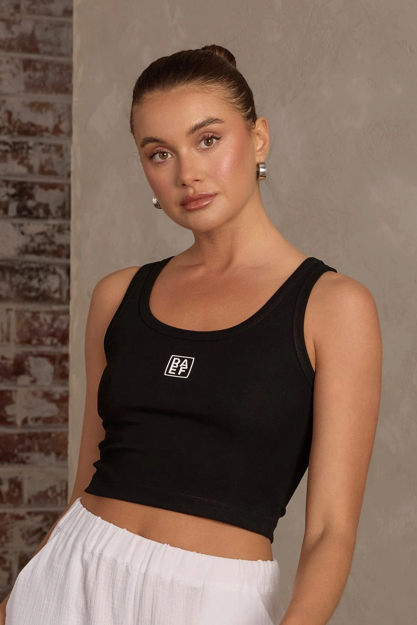 RAEF Cropped Logo Tank - Black sold by RAEF product image thumbnail 4