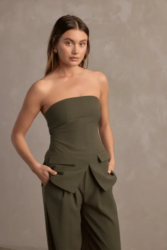 Olivia Bodice Top - Olive sold by RAEF